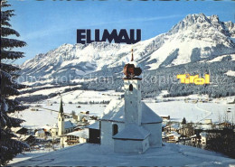 72090907 Ellmau Tirol Ortsansicht Kirche Wilder Kaiser Ellmau - Other & Unclassified