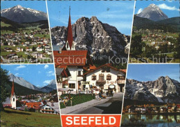 72090855 Seefeld Tirol Total Ortsansicht Kirche See Seefeld In Tirol - Autres & Non Classés