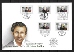 1995 Joint / Congiunta Germany - Ireland - Italy - San Marino - Vatican: MIXED FDC ALL 5 COUNTRIES: Marconi /  Radio - Gemeinschaftsausgaben