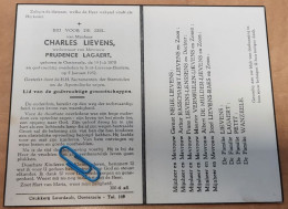 DP - Charles Lievens - Lagaert - Oosterzele 1870 - Sint-Lievens-Houtem 1952 - Décès