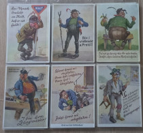 Lot De 24 Cartes Postales Humoristiques Pour La Marque De Bière HB. - Humour