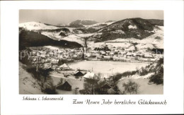 72090585 Schoenau Schwarzwald Winterpanorama Neujahrskarte Schoenau - Andere & Zonder Classificatie