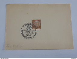 Timbre Hindenburg Sur Document Avec Cachet Berlin C2 - A  -  6-10-1940 .. Lot415 . - Usados