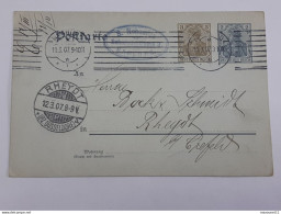 Entier Postal Envoyé De Hamburg Vers Rheydt Le 11 Mars 1907 .. Lot415 . - Cartas & Documentos