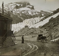 Suisse Glacier Du Rhône Hôtel Du Belvédère - Plaques De Verre