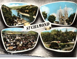 RECTO/VERSO - CPSM - SAINT CHAMOND - MULTIVUE GENERALE - EGLISE BARRAGE VALLA JARDIN - Saint Chamond