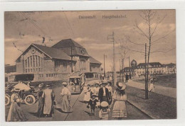 39089821 - Darmstadt. Hauptbahnhof Strassenbahn Gelaufen, 1915. Leichte Stempelspuren, Sonst Gut Erhalten - Darmstadt