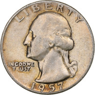 États-Unis, Quarter, Washington, 1957, Denver, Argent, TB+, KM:164 - 1932-1998: Washington