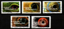 FRANCE   -   2015 . Les Animaux Nous Regardent  /  Oeil  /  Yeux  -   5 Oblitérés. - Used Stamps