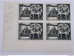 2 Blocs De 4 Timbres COB 633 Avec Variétés - Tache Sous Le 15c Sur Un Timbre De Chaque Bloc  .. Lot415 . - 1931-1960