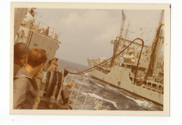 Snapshot Superbe Couleur 60s Port à Situer Identifier Bateau De Guerre France - Boten