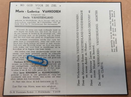 DP - Marie Vanhooren - Vansteenland - Middelkerke 1881 - 1952 - Overlijden