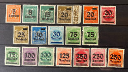 Deutsches Reich - 1923 - Michel Nr. 277/296 - Postfrisch/Ungebraucht M. Falz - Unused Stamps