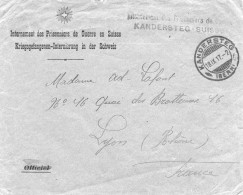 SUISSE.1917.L.FM." INTERNEMENT DES PRISONNIERS DE GUERRE -KANDERSTEG (SUISSE). POUR LA FRANCE  - Poststempel