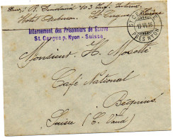 SUISSE.1916.LFM." INTERNEMENT DES PRISONNIERS DE GUERRE -ST-CERGUE-NYON" (SUISSE). - Dokumente
