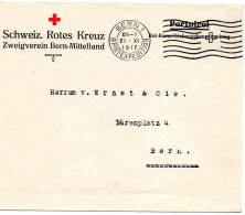 SUISSE.1917.FM. "SCHWEIZ. ROTES KREUZ - BERN". - Postmark Collection