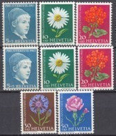 SCHWEIZ  786-788 X, 786-790 Y,  Postfrisch **, Pro Juventute 1963, Wiesen- Und Gartenblumen - Nuevos