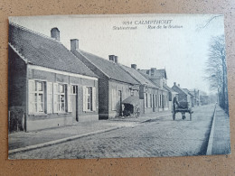 Cpa Kalmthout Calmpthout - Statiestraat - Rue De La Station - Charette - Kalmthout