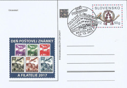 CDV 274 Slovakia The Day Of Postage Stamp And Philately 2017 Stamps On Stamps Airplanes - Stamps On Stamps