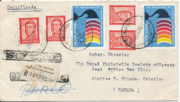 Argentina Registered Cover Sent To Canada 5-10-1970 - Brieven En Documenten