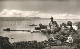 72081399 Wasserburg Bodensee Hafen Kirche Faehre Alpenpanorama Wasserburg - Wasserburg (Bodensee)