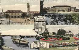 72081382 Muelheim Ruhr Rathausmarkt Rathaus Stadthalle Weisse Flotte Wasserbahnh - Muelheim A. D. Ruhr