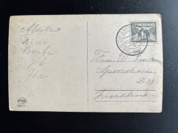 NETHERLANDS 1937 POSTCARD NES OP AMELAND TO ZUIDBROEK 10-08-1937 NEDERLAND - Cartas & Documentos