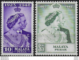 1948 Perak Silver Wedding 2v. MNH SG N. 122/23 - Other & Unclassified