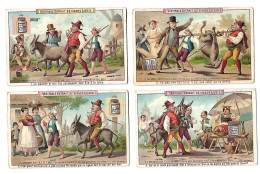 S 338, Liebig 6 Cards, Meunier, Son Fils Et L'âne (lower Condition) (ref B6) - Liebig