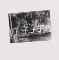 Snapshot Argentiques Jeunes Garçons Sur Un Pont Rivière Colonie De Vacances - Personnes Anonymes