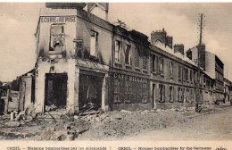 Creil Maisons Bombardées Par Les Allemands Café Billard - Creil