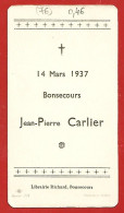 Image Religieuse Bonsecours (76) 14-03-1937 Jean-Pierre Carlier 2scans (Librairie Richard, Bonsecours) Lys - Images Religieuses