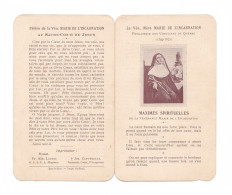 Vénérable Mère Marie De L'Incarnation, Guyart, Fondatrice Des Ursulines De Québec, Prière Pour Sa Béatification (Tours) - Devotion Images