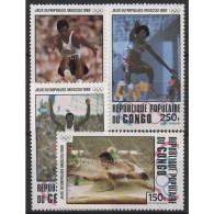 Kongo (Brazzaville) 1980 Olympiscche Sommerspiele Moskau 726/29 Postfrisch - Ungebraucht