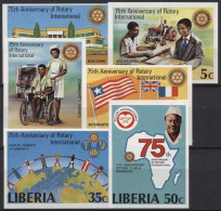 Liberia 1979 75 Jahre Rotary International 1161/66 B Geschnitten Postfrisch - Liberia