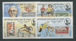 Kongo (Brazzaville) 1987 Olympia Pierre De Coubertin 1105/08 Postfrisch - Neufs