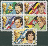 Zentralafrikanische Republik 1986 Fußball-WM In Mexiko 1234/38 A Postfrisch - Centrafricaine (République)