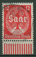 Deutsches Reich 1934 Saarabstimmung Walzendruck Unterrand 545 W UR Gestempelt - Usados