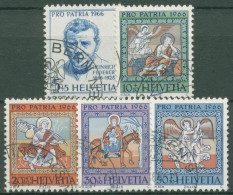Schweiz 1966 Pro Patria Heinrich Federer Deckengemälde 836/40 Gestempelt - Used Stamps