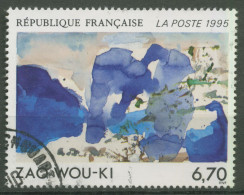 Frankreich 1995 Zeitgenössische Kunst Gemälde Zao Wou-Ki 3100 Gestempelt - Usados