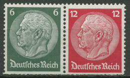 Deutsches Reich Zusammendrucke 1934 Hindenburg W 62 Mit Falz, Kl. Zahnfehler - Se-Tenant