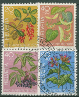 Schweiz 1976 Pro Juventute Pflanzen Heilpflanzen Des Waldes 1083/86 Gestempelt - Oblitérés