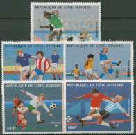 Elfenbeinküste 1986 Fußball-WM In Mexiko 913/17 A Postfrisch - Côte D'Ivoire (1960-...)