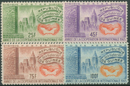 Guinea 1965 Internationale Zusammenarbeit UNO New York 314/17 A Postfrisch - Guinée (1958-...)