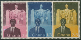 Ghana 1959 150. Geburtstag Von Abraham Lincoln 39/41 Postfrisch, Kleine Mängel - Ghana (1957-...)