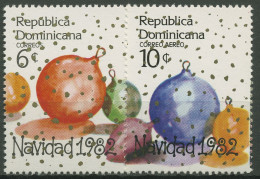 Dominikanische Republik 1982 Weihnachten, Christbaumkugeln 1373/74 Postfrisch - Dominikanische Rep.