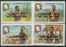 Ghana 1980 LONDON'80 Postmeister Rowland Hill Signalglocken 826/29 A Postfrisch - Ghana (1957-...)