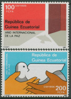 Äquatorialguinea 1987 Jahr Des Friedens Friedenstaube 1687/88 Postfrisch - Äquatorial-Guinea