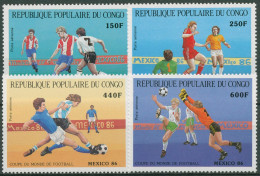 Kongo (Brazzaville) 1986 Fußball-WM Mexiko 1040/43 A Postfrisch - Ongebruikt