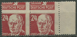 SBZ Allgemeine Ausgabe 1948 Ernst Thälmann Stark Verzähnt 220 A Paar Mit Falz - Otros & Sin Clasificación